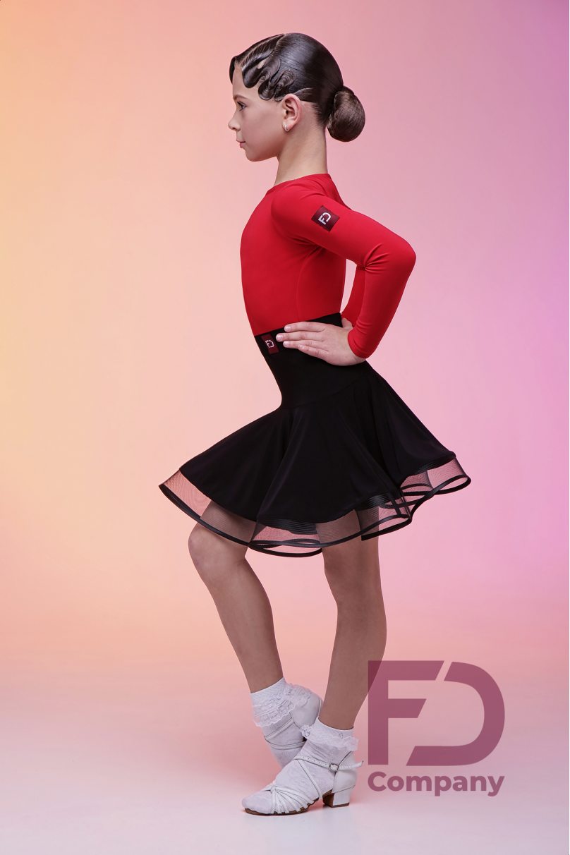 Ballroom latin dance skirt for girls by FD Company style Юбка ЮЛ-1169