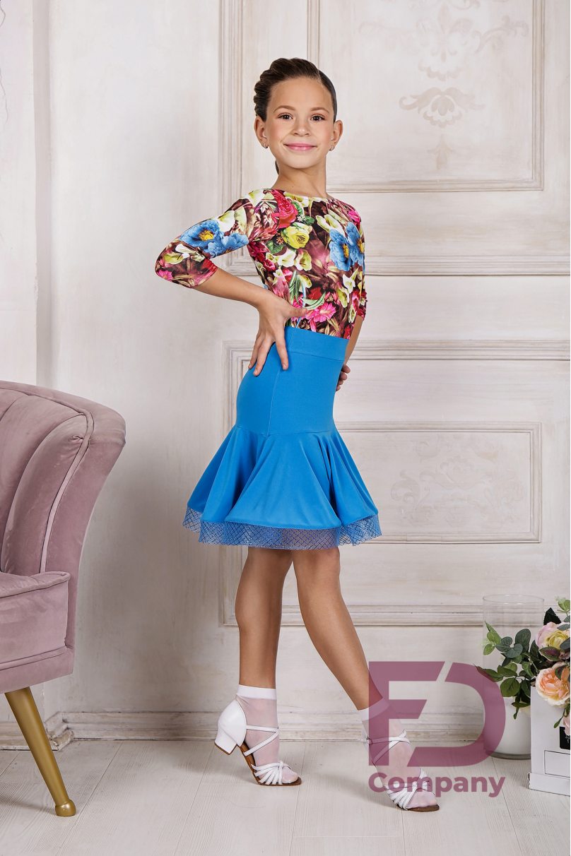 Ballroom latin dance skirt for girls by FD Company style Юбка ЮЛ-1132/1