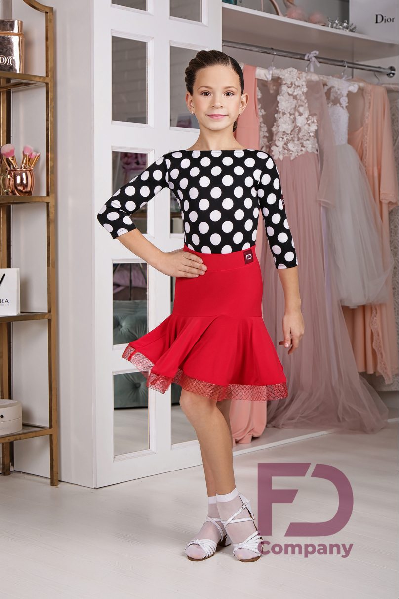Ballroom latin dance skirt for girls by FD Company style Юбка ЮЛ-1132