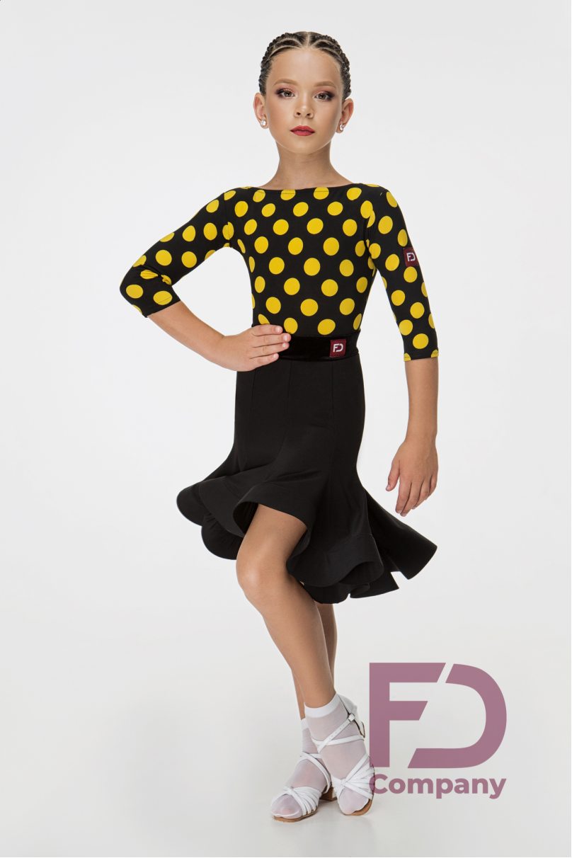 Ballroom latin dance skirt for girls by FD Company style Юбка ЮЛ-1072 KW