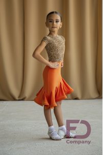 Ballroom latin dance skirt for girls by FD Company style Юбка ЮЛ-305 KW/Red