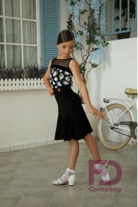 Ballroom latin dance skirt for girls by FD Company style Юбка ЮЛ-66 KW/Burgundy