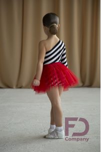 Ballroom latin dance skirt for girls by FD Company style Юбка ЮЛ-5/Red