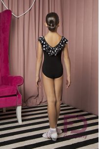 Women's leotard without sleeves, with a v-neck on the back