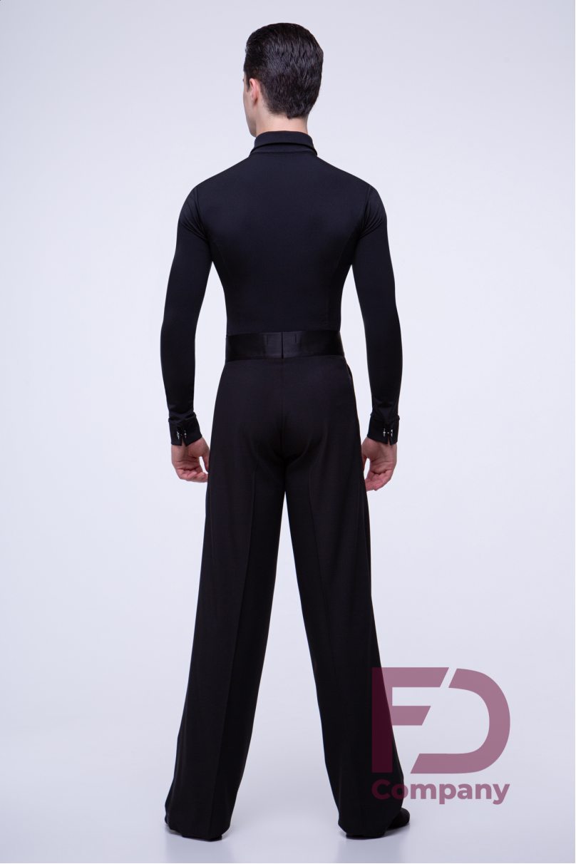 Mens ballroom dance shirt by FD Company style Комбидресс КСМ-1018/Black