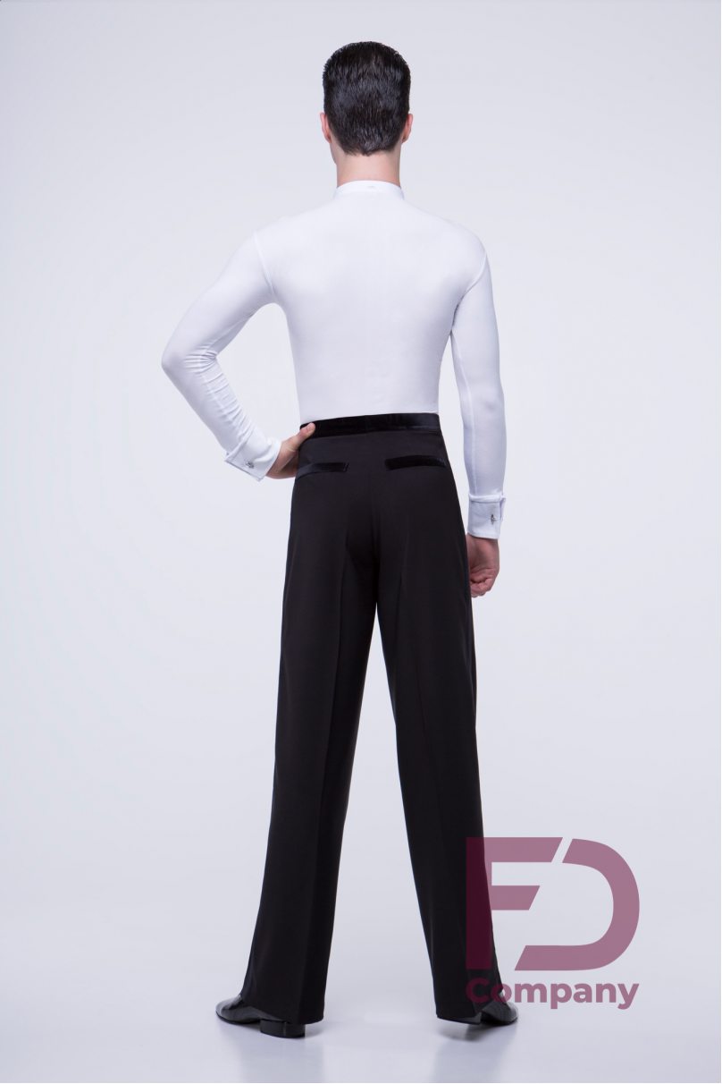 Mens ballroom dance shirt by FD Company style Рубашка РМ-1022/White
