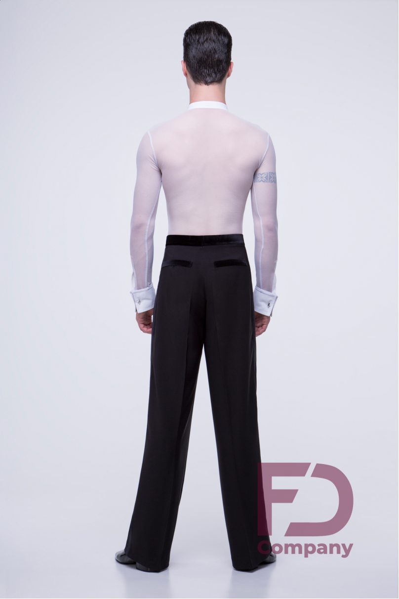 Мужская рубашка для бальных танцев стандарт от бренда FD Company модель Рубашка РМ-1022/1/White