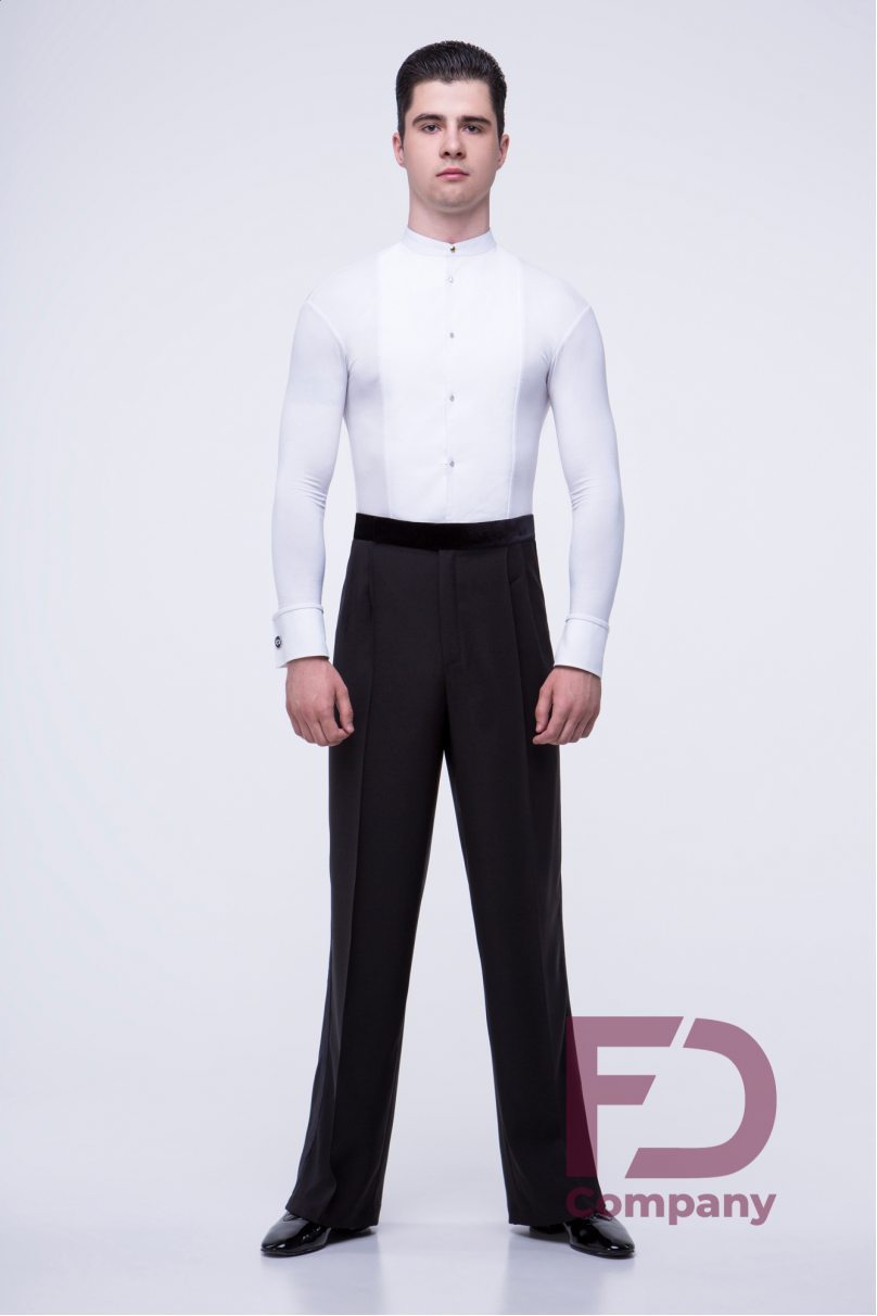 Men's High Waist Dance trousers with Velvet Belt