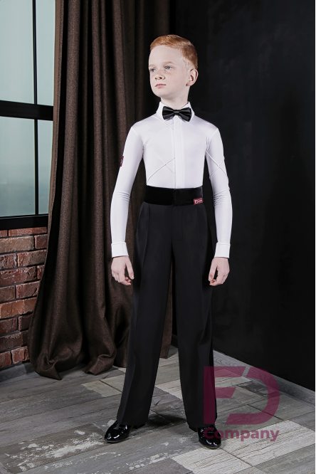 Dance trousers for boys with a velvet belt