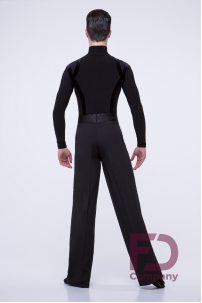 FD Company Men's dance pants with satin belt and stripes