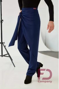 Dance trousers for men with a decorative tie belt