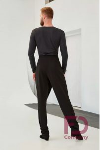 Dance trousers for men with a decorative tie belt