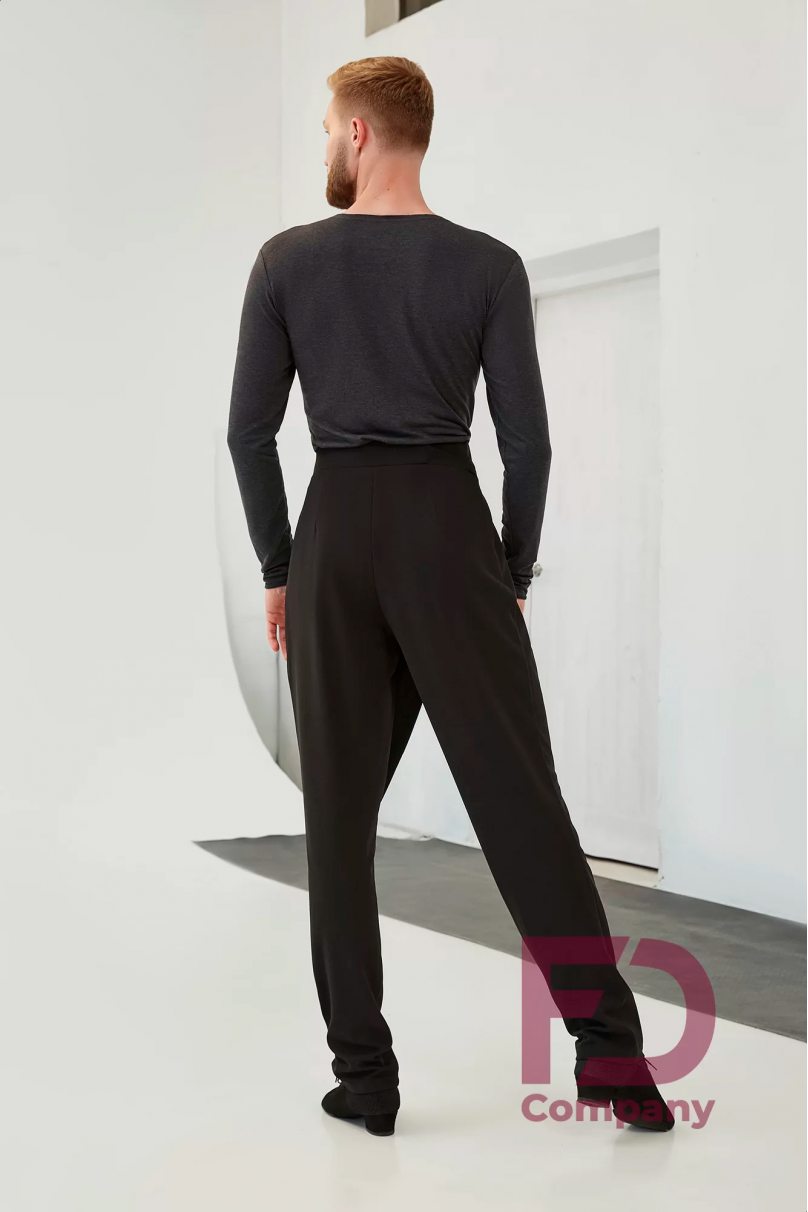 Mens latin dance trousers by FD Company style Брюки БР-1279/Dark blue