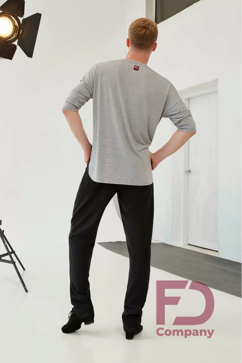 Мужская футболка для бальных танцев латина от бренда FD Company модель Футболка ФМ-1283/Dark grey