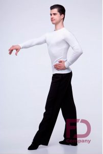 FD Company Men's dance pants with pockets, velvet belt and stripes