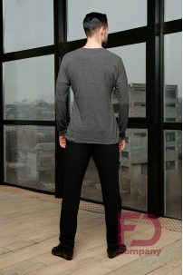 Men's shirt for dance with assymetric bottom