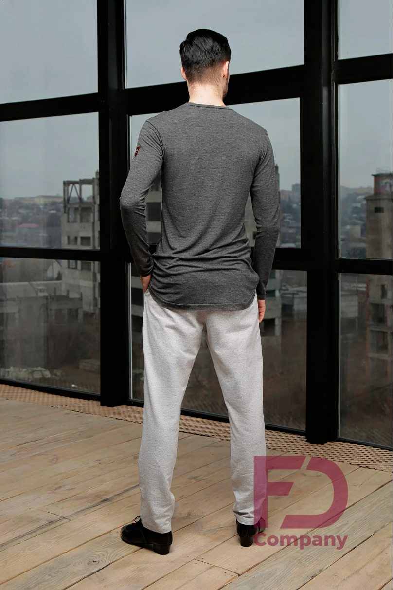 Latein Tanzhemd für Herren Marke FD Company modell Рубашка РМ-1154/Light grey