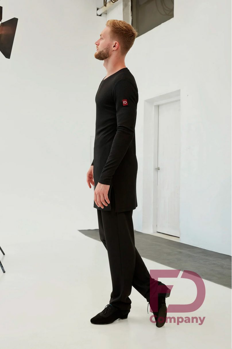 Мужская рубашка для бальных танцев латина от бренда FD Company модель Рубашка РМ-1285/Black