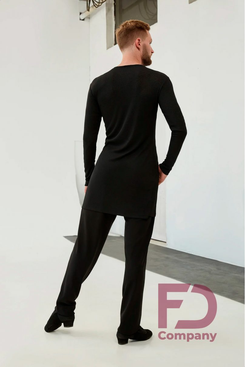 Mens latin dance shirt by FD Company model Рубашка РМ-1285/Black