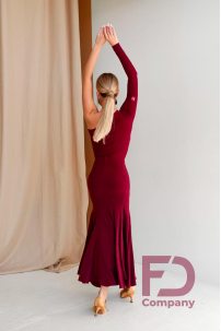 Ballroom standard dance skirt by FD Company style Юбка ЮС-1/Terracotta dark
