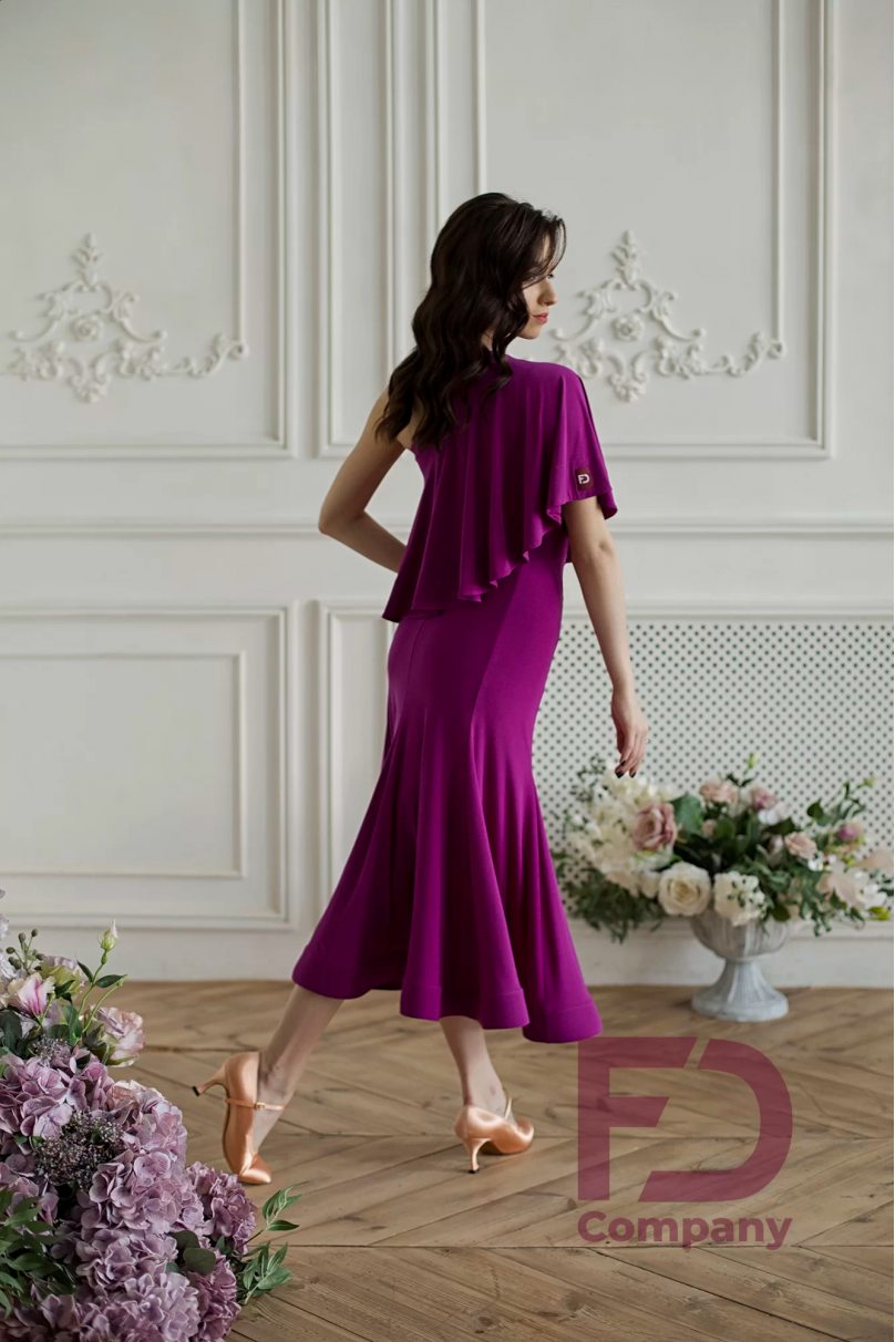 Ballroom standard dance skirt by FD Company style Юбка ЮС-1201/Burgundy