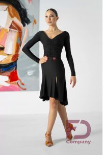 Latin dance skirt by FD Company model Юбка ЮЛ-1264/Terracotta dark
