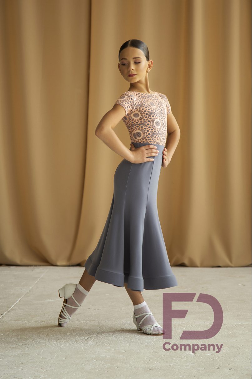 Ballroom latin dance skirt for girls by FD Company style Юбка ЮС-1201 KW