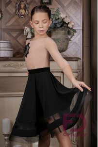 Ballroom latin dance skirt for girls by FD Company style Юбка ЮС-915/1 KW