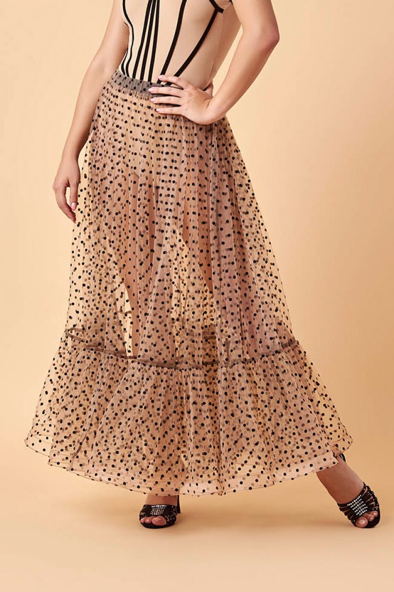 Ballroom Skirt - Tiffany Apricot – GlamorDance