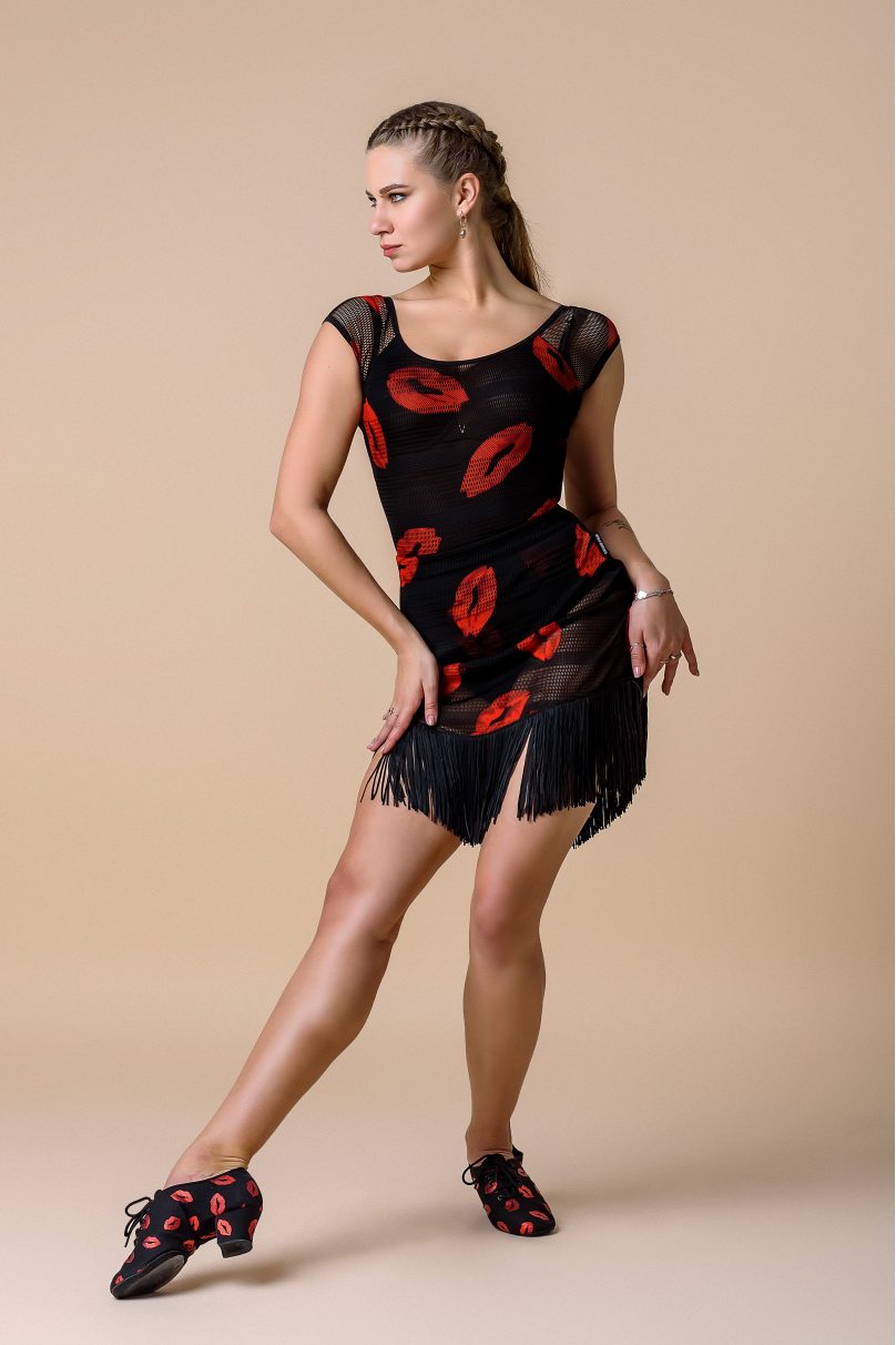 Latin dance skirt by Grand Prix clothes model BGS3GMx Lips