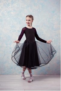 Ballroom latin dance skirt for girls by Grand Prix clothes style SHS402x Kids