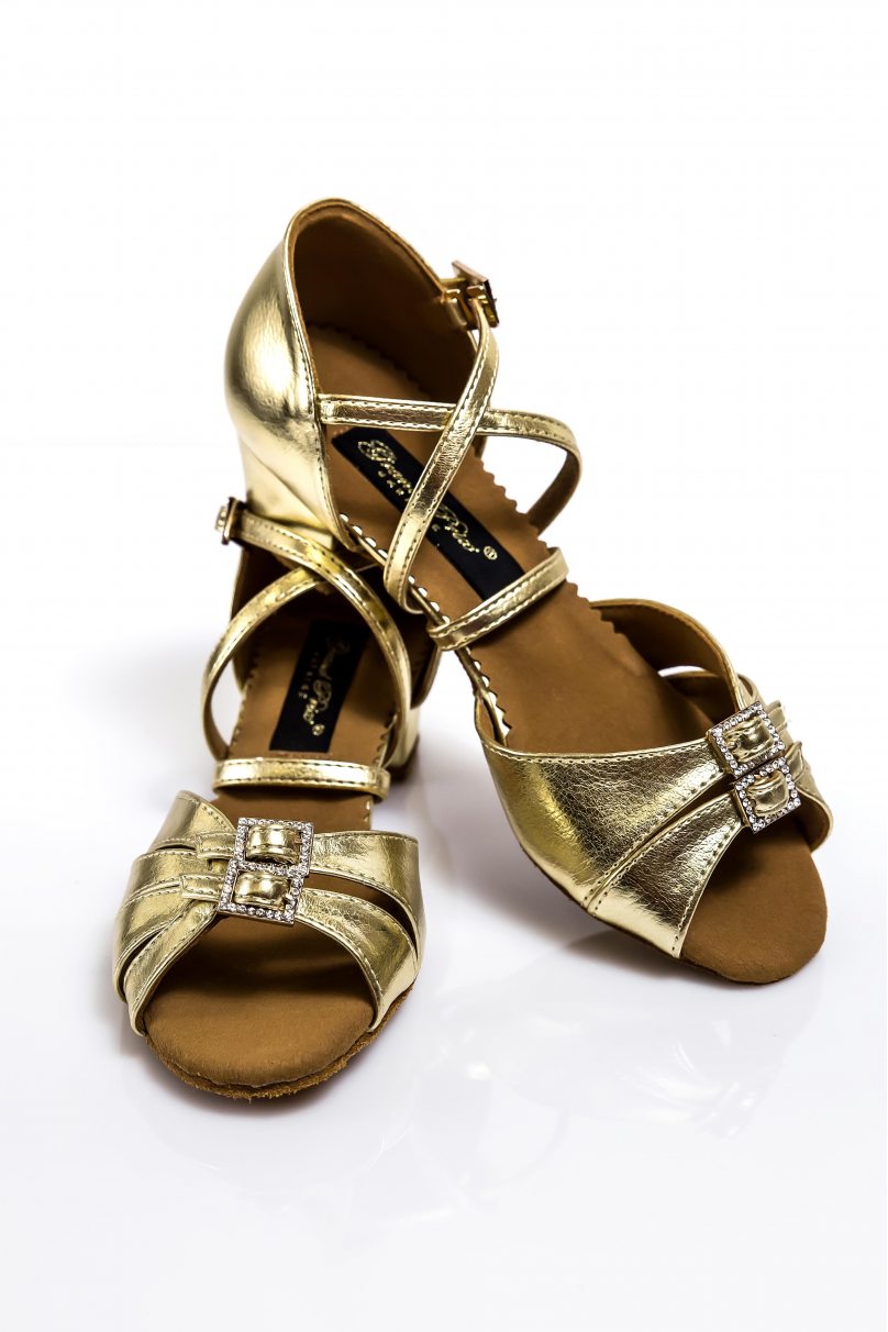 Туфли для бальных танцев для девочек от бренда Grand Prix модель CHBP609 Gold