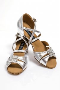 Туфли для бальных танцев для девочек от бренда Grand Prix модель CHBP609 Silver