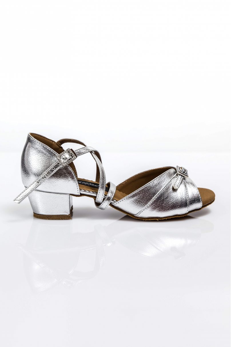 Туфли для бальных танцев для девочек от бренда Grand Prix модель CHBP610 Silver