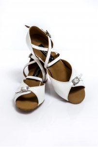 Туфлі для бальних танців для дівчаток від бренду Grand Prix модель CHBL610 White Leather