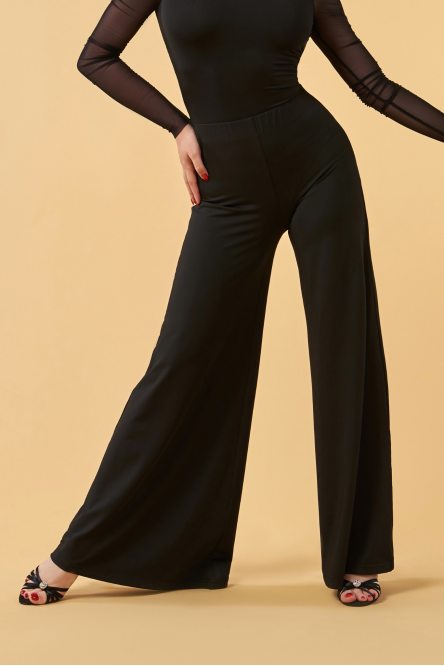Women's ballroom dance pants by Grand Prix clothes style LSP4SYx/Black