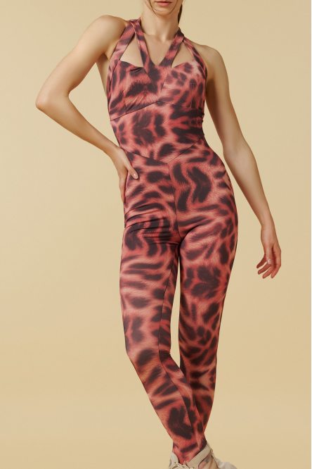 Жіночий комбінезон для бальних танців від бренду Grand Prix clothes модель WIBEKE BHU03xx/Wild Red