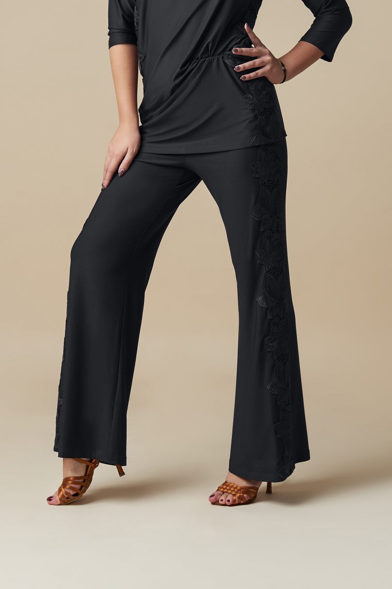 Women's ballroom dance pants by Grand Prix clothes style KVP20xx/Black