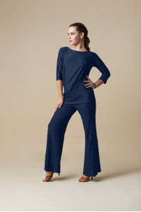 Women's ballroom dance pants by Grand Prix clothes style KVP20xx/Blue