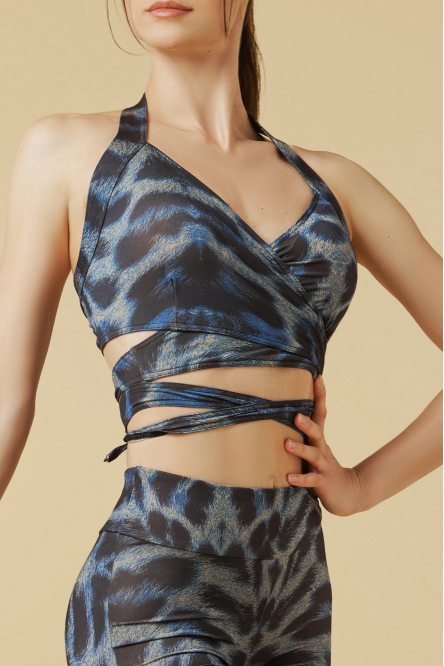 Blusa da danza Grand Prix clothes numero di modello INNA BHT2Gxx/Wild Blue