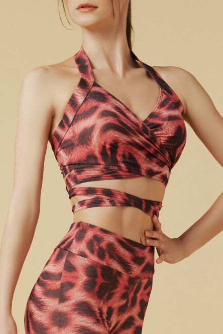 Blusa da danza Grand Prix clothes numero di modello INNA BHT2Gxx/Wild Red
