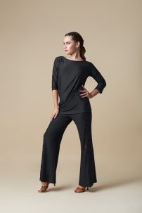Latin dance tunic by Grand Prix clothes style KVD81xx/Black