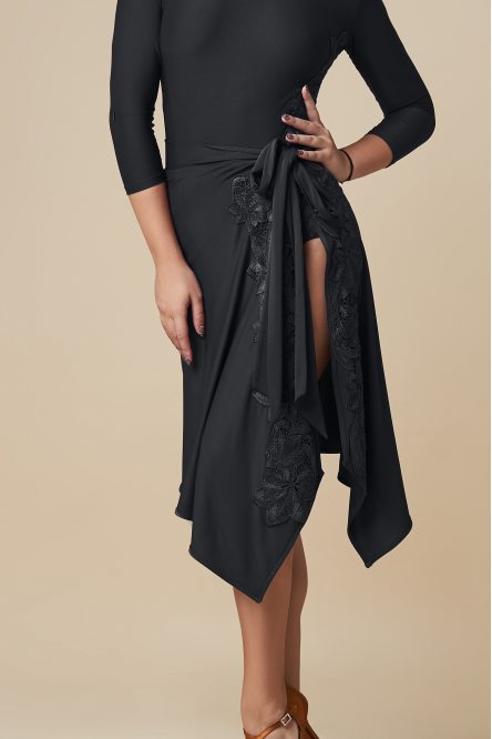 Latin dance skirt by Grand Prix clothes model KVS512x/Black