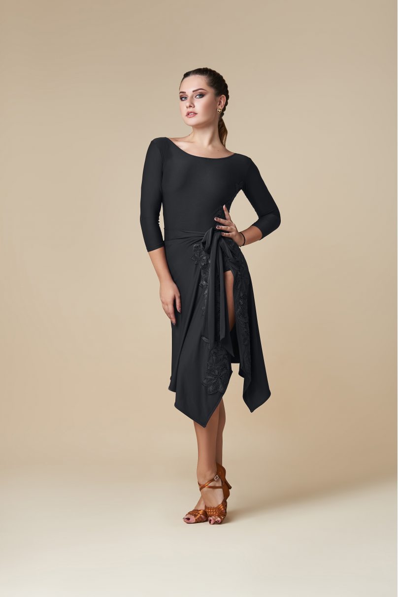 Latin dance skirt by Grand Prix clothes model KVS512x/Black
