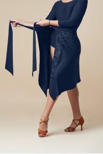 Latin dance skirt by Grand Prix clothes model KVS512x/Blue