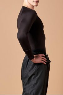 Чоловічі футболки для бальних танців латина від бренду Grand Prix clothes модель B2T80R/Black