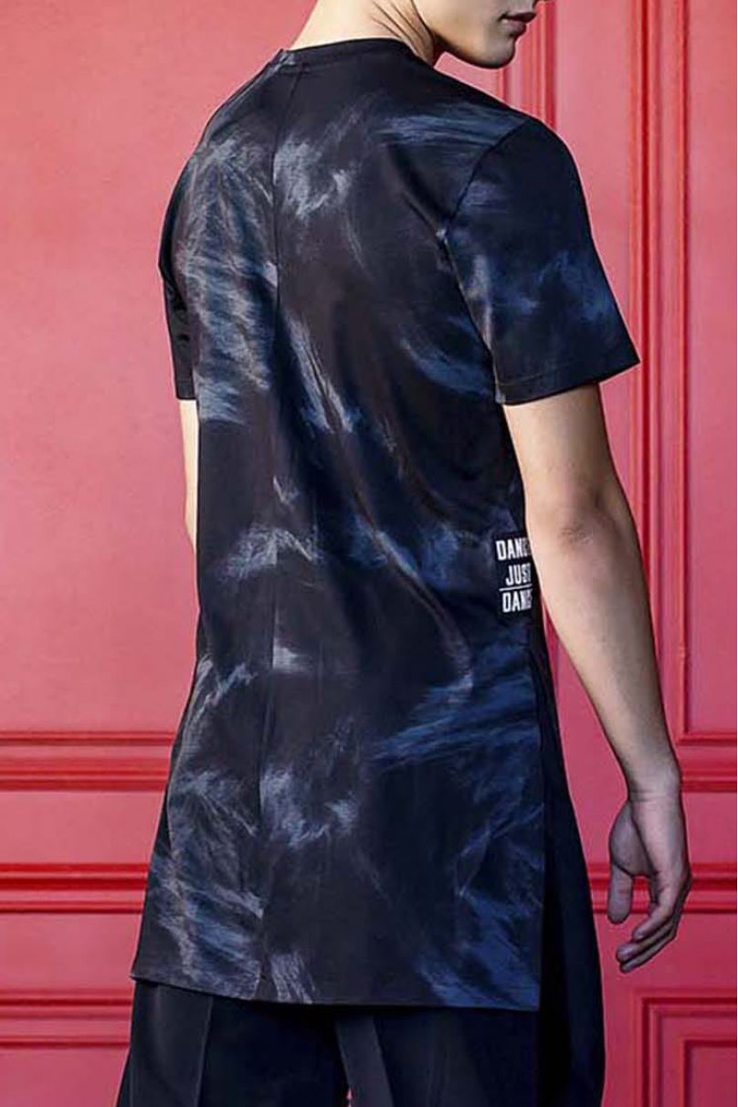 Мужская футболка для бальных танцев латина от бренда Grand Prix clothes модель LCT01xx Smoky Grey