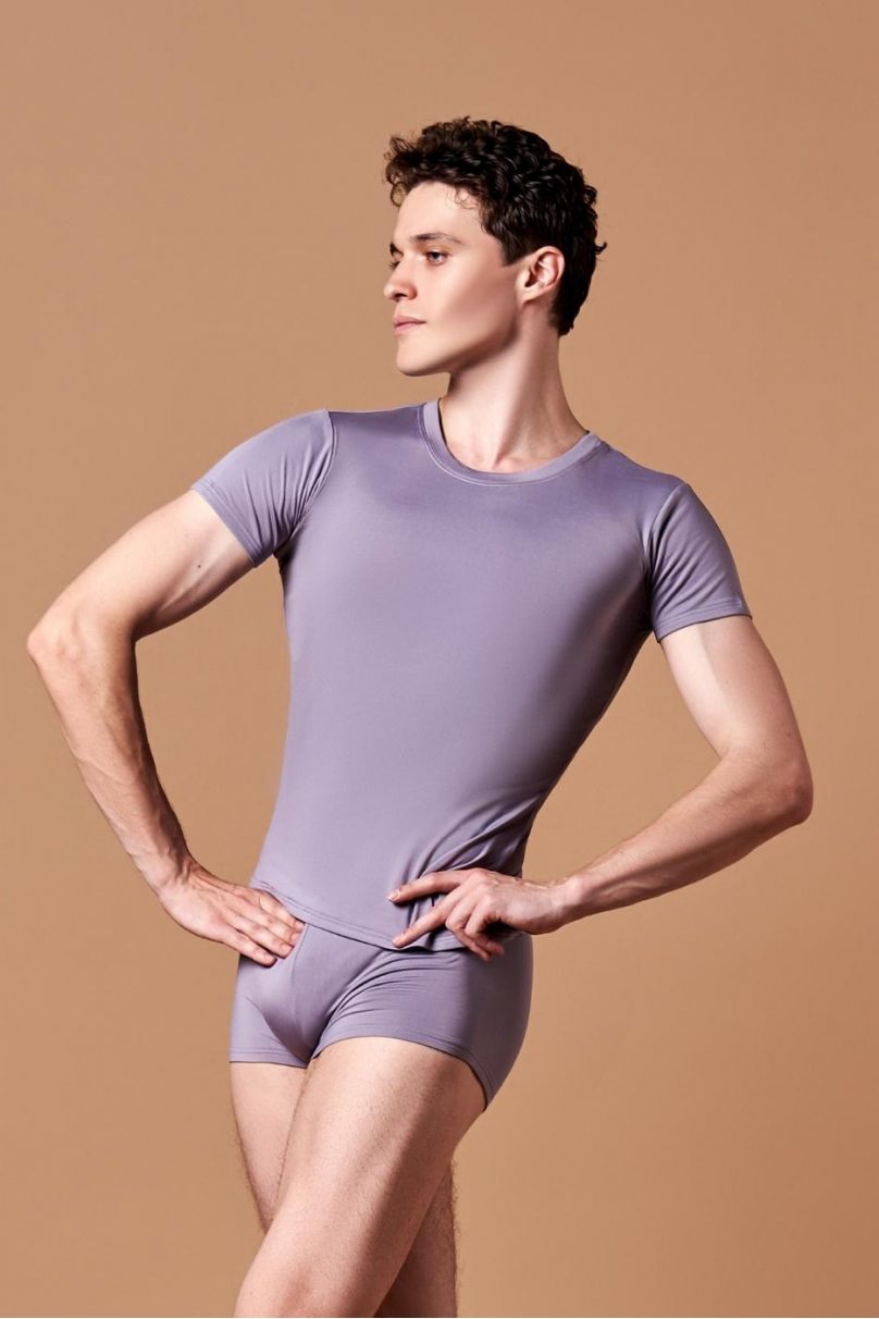 Чоловічі футболки для бальних танців латина від бренду Grand Prix clothes модель B2T61xx/Gray