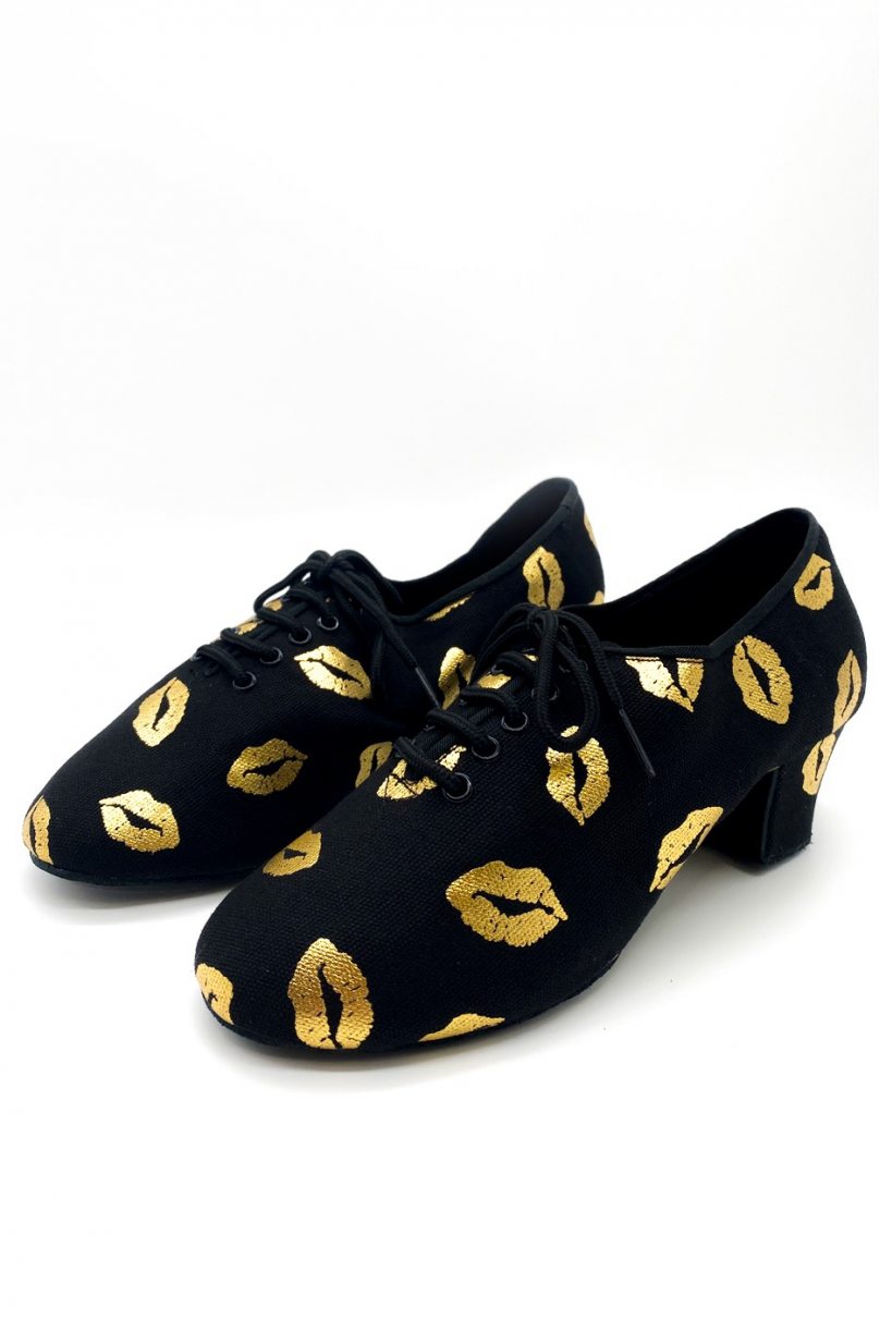 Женские тренировочные туфли для бальных танцев  от бренда Grand Prix модель PRRNT3B Gold Lips