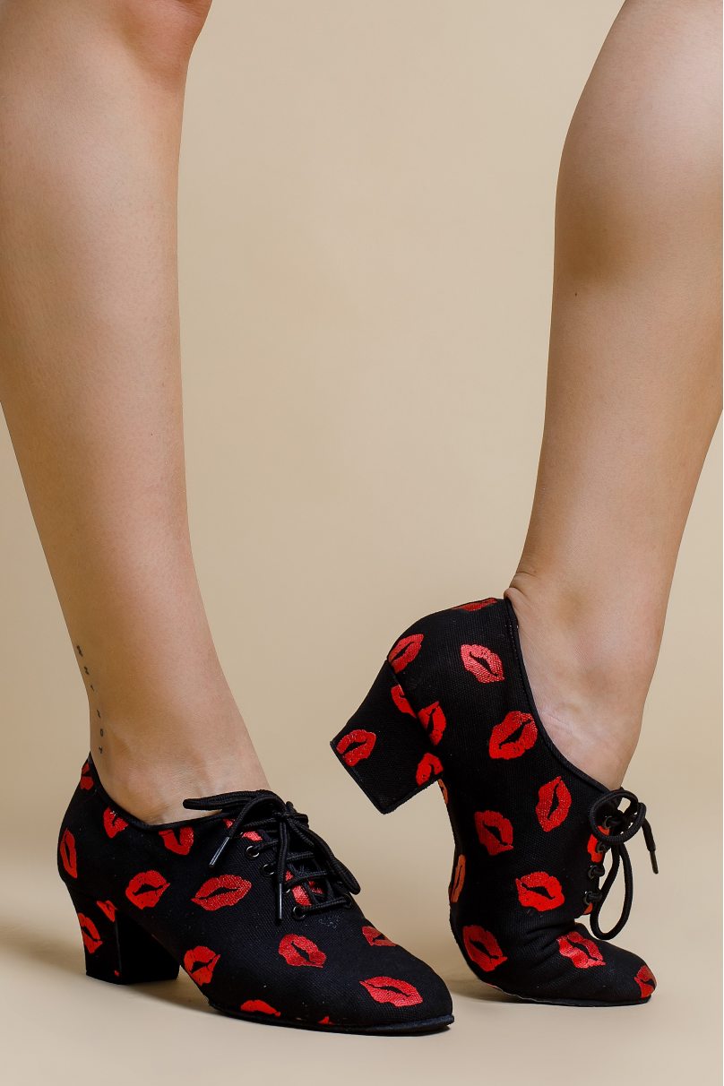 Жіночі тренувальні туфлі для бальних танців від бренду Grand Prix модель PRRNT3B Red Lips